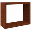 VidaXL &Eacute;tag&egrave;re &agrave; bois 100x40x80 cm acier r&eacute;sistant aux intemp&eacute;ries