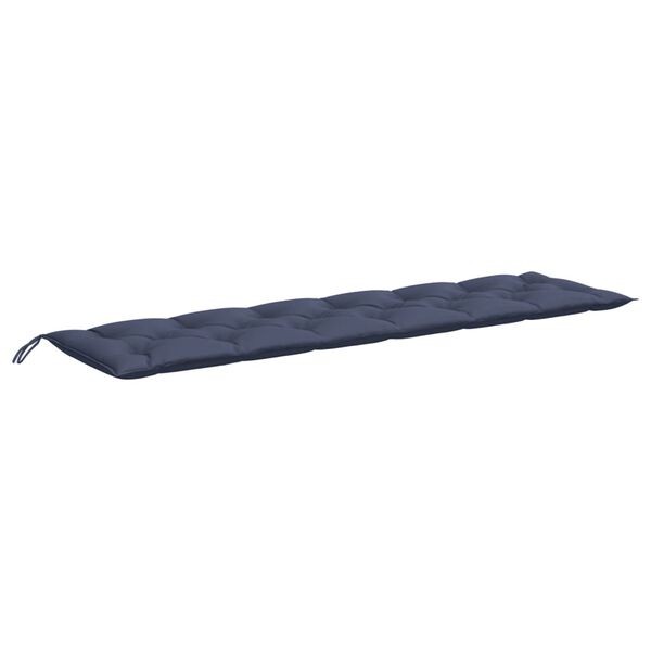 vidaXL Coussins de banc de jardin lot de 2 bleu marine 200x50x7 cm