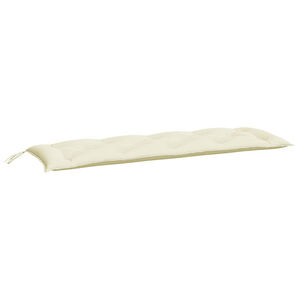 vidaXL Coussin de banc de jardin blanc cr&egrave;me 150x50x7 cm tissu oxford
