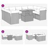 vidaXL Salon de jardin avec coussins 10 pcs gris r&eacute;sine tress&eacute;e