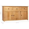 vidaXL Buffet 135x40x80 cm Pin solide Assortiment Panama