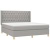vidaXL Sommier &agrave; lattes de lit avec matelas Gris clair 160x200cm Tissu