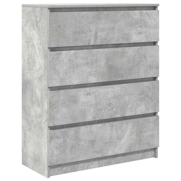 vidaXL Buffet gris b&eacute;ton 80x35x99 cm bois d'ing&eacute;nierie