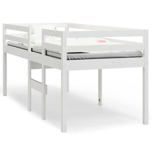 vidaXL Lit haut sans matelas blanc 80x200 cm bois de pin massif