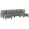 vidaXL Ensemble de meubles pour le salon 6 pc Gris fonc&eacute; Tissu