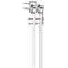 vidaXL Kit fixation porte coulissante 200 cm Acier inoxydable Argent&eacute;