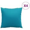 vidaXL Coussins de canap&eacute; 4 pcs bleus 40x40 cm en tissu