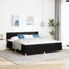 vidaXL Lit boxspring avec matelas avec matelas Noir 180 x 200 cm tissu