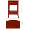 vidaXL Table console Marron classique 50x30x75 cm Bois d'acajou solide