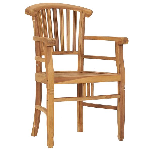 vidaXL Ensemble &agrave; manger de jardin 5 pcs bois de teck solide