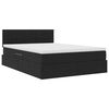 vidaXL Lit de Rangement avec matelas Noir 140 x 200 cm Velours