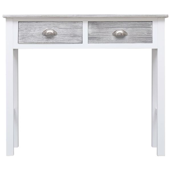 vidaXL Table console Gris 90 x 30 x 77 cm Bois