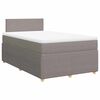 vidaXL Sommier &agrave; lattes de lit avec matelas taupe 120x190 cm tissu