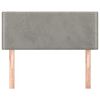 vidaXL T&ecirc;te de lit Gris clair 100x5x78/88 cm Velours
