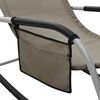 vidaXL Chaises longues lot de 2 Textil&egrave;ne Taupe et gris