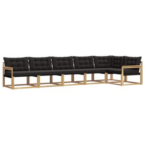 vidaXL Ensemble de canap&eacute;s d'ext&eacute;rieur 6 pcs Blanc et noir