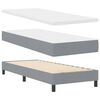 vidaXL Lit &agrave; ressorts avec matelas Gris clair 80 x 200 cm tissu