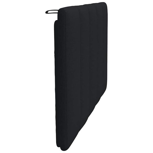 vidaXL Coussin de t&ecirc;te de lit Hanko noir 90 cm tissu