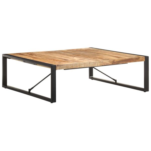vidaXL Table basse 120x120x40 cm Bois de manguier brut