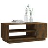 vidaXL Table basse ch&ecirc;ne fum&eacute; 102x55x43 cm bois d'ing&eacute;nierie
