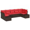 vidaXL Ensemble de canap&eacute; de jardin 7 pc 7-Nombre de places