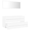 vidaXL Ensemble de meubles de salle de bain 2 pcs Blanc Agglom&eacute;r&eacute;
