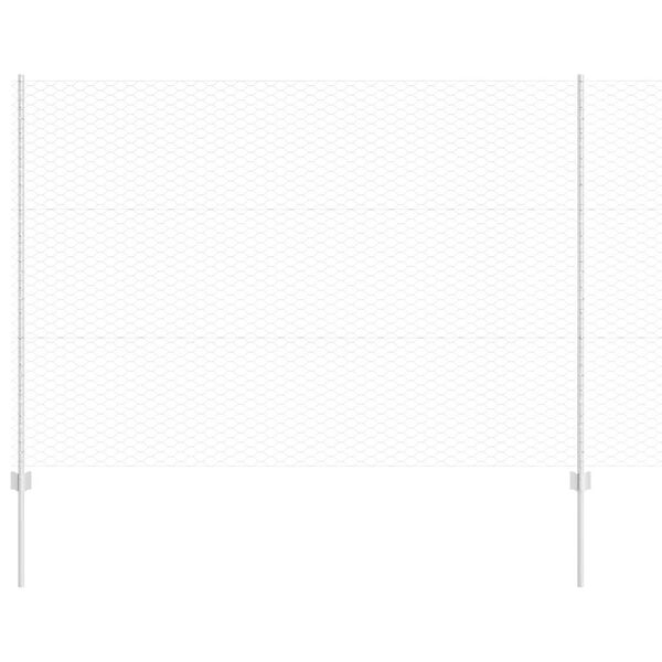 vidaXL Clôture avec poteau Argenté 1,5 x 50 m Acier