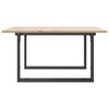 vidaXL Table basse cadre en O 90x90x45 cm bois de pin massif et acier