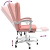 vidaXL Fauteuil inclinable de bureau Rose Similicuir