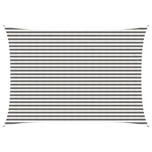 vidaXL Voile d'ombre Gris clair et blanc 3,5 x 4,5 m HDPE