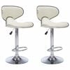 vidaXL Tabourets de bar lot de 2 cr&egrave;me similicuir