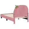 vidaXL Cadre de lit pour enfants avec t&ecirc;te de lit Rose 80 x 160 cm