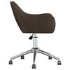 vidaXL Chaises pivotantes &agrave; manger lot de 2 marron fonc&eacute; tissu
