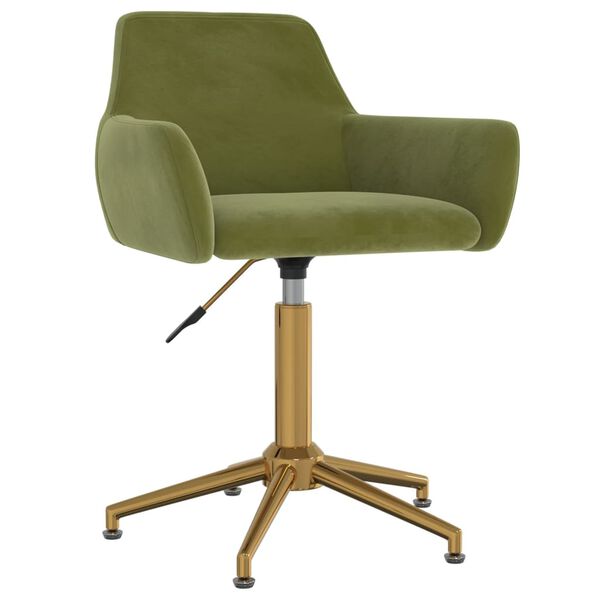 vidaXL Chaises pivotantes &agrave; manger lot de 6 Vert clair Velours