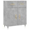 vidaXL Buffet gris b&eacute;ton 69,5x34x90 cm bois d'ing&eacute;nierie
