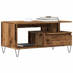 vidaXL Table basse vieux bois 90x49x45 cm bois d'ing&eacute;nierie