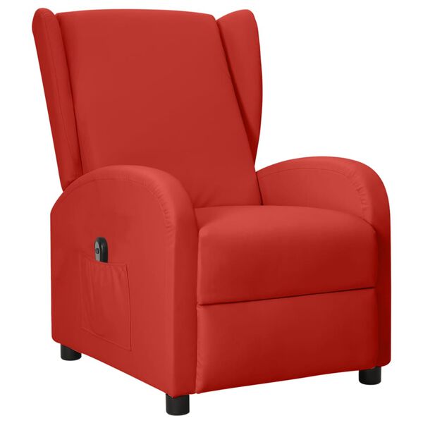 vidaXL Fauteuil inclinable &eacute;lectrique &agrave; oreilles Rouge bordeaux