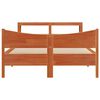 vidaXL Cadre de lit avec t&ecirc;te de lit cire marron 140x190cm bois de pin