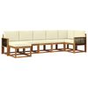 vidaXL Ensemble de canap&eacute;s d'ext&eacute;rieur 7 pc Naturel et Cr&egrave;me Polyester