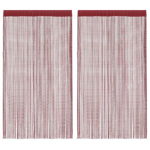 vidaXL Rideau en fils 2 pcs 100 x 250 cm Bordeaux