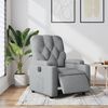 vidaXL Fauteuil inclinable &eacute;lectrique Gris clair Tissu