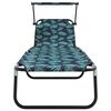 vidaXL Chaise longue pliante avec coussin Vert 56 x 190 x 81cm tissu