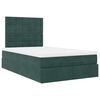 vidaXL Cadre de lit ottoman avec matelas vert fonc&eacute; 120x200 cm velours