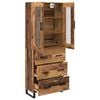 vidaXL Haut Armoire avec tiroir 2 pcs Bois Ancien Bois d'ing&eacute;nierie