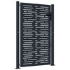 vidaXL Portail de jardin Anthracite 100x150 cm Acier Design carr&eacute;