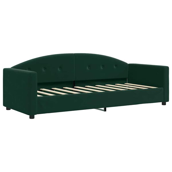 vidaXL Lit de repos sans matelas vert fonc&eacute; 80x200 cm velours