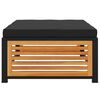 vidaXL Tabouret de jardin avec coussin 68x68x30cm bois massif d'acacia