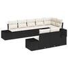 vidaXL Ensemble de canap&eacute; de jardin 8 pc Noir et Cr&egrave;me Poly rotin