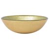 vidaXL Lavabo Verre tremp&eacute; 42 cm Dor&eacute;