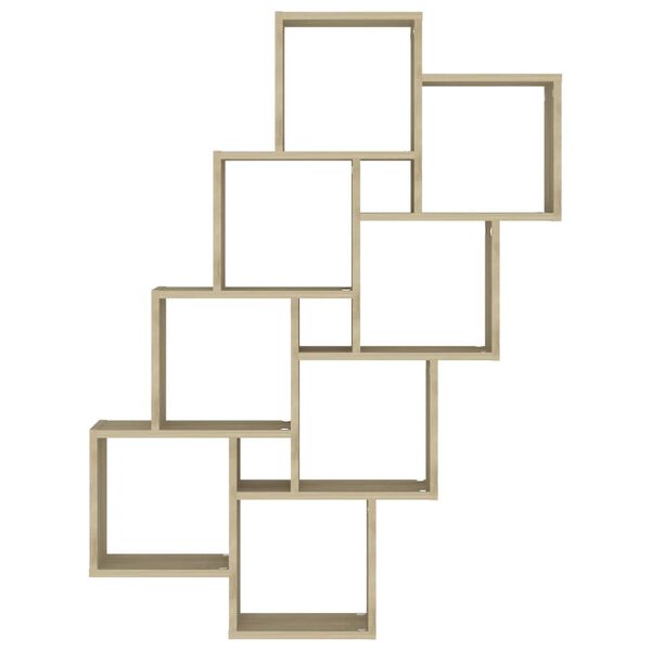 vidaXL Étagère murale cube Chêne sonoma 90x15x119 cm Bois d’ingénierie